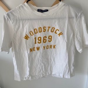Woodstock 1969 crop top tee